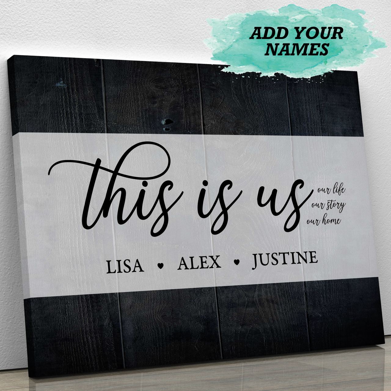 This is us - Family Names Personalized Canvas CT007