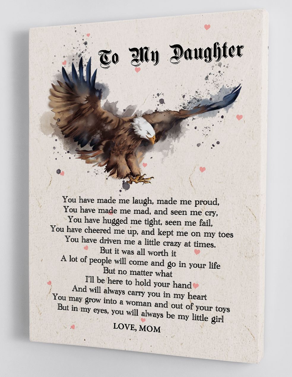 Gift For Daughter - From Mom - Framed Canvas MD096