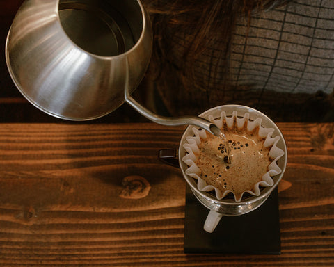 A pourover brewing