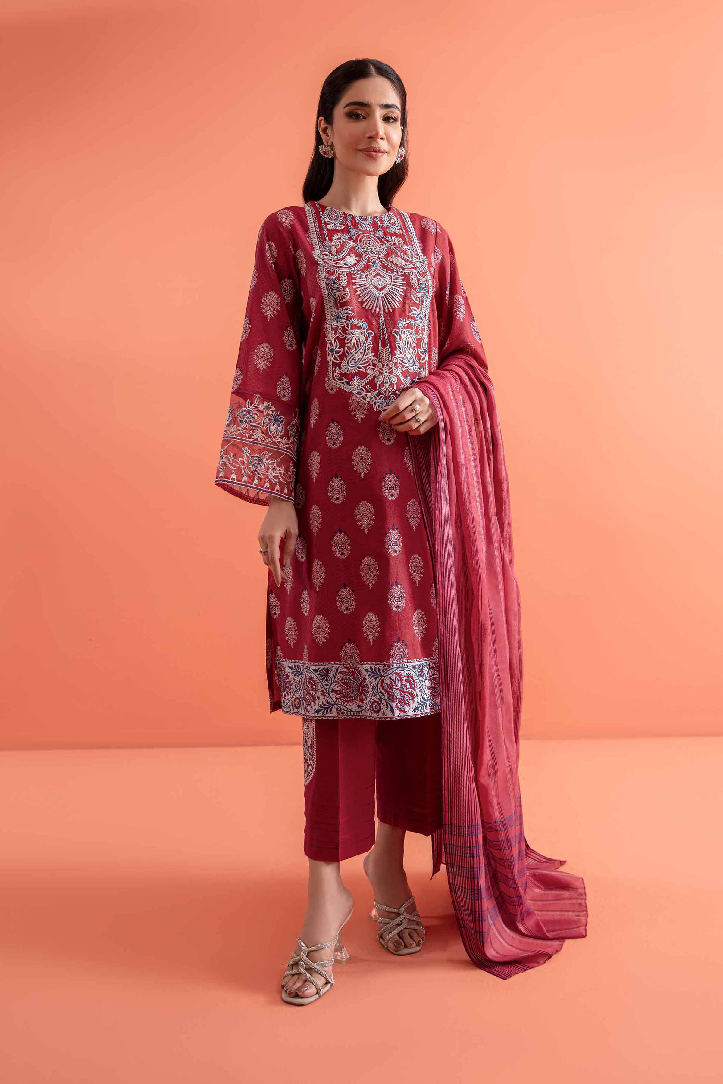 3 Piece - Printed Embroidered Suit - 42301645 - Nishat FPS product image