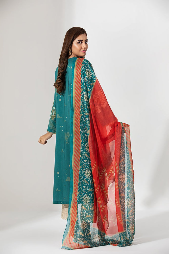 PE21-72-Embroidered Shirt with Dupatta