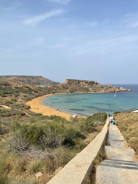 Riviera Beach is the best family friendly beach with golden sand bay and the best sunsets in Malta.
