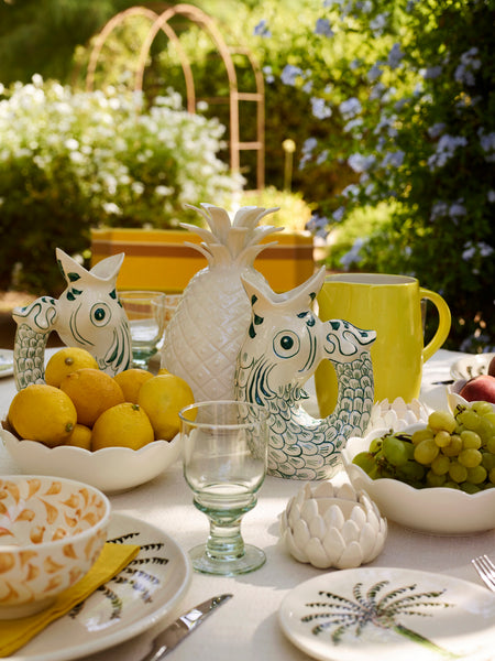 lay a summer table with jugs of water or lemonade