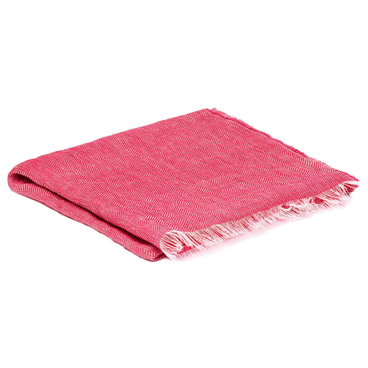 coral linen scarf