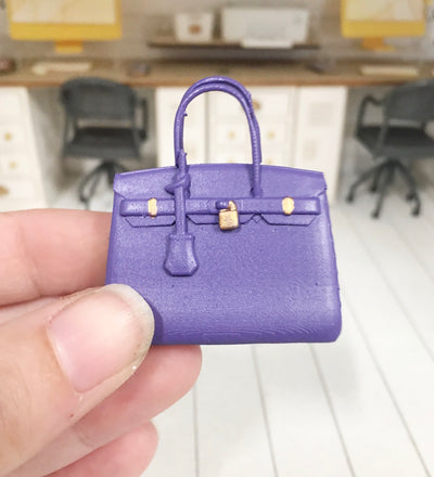 1:12 Scale | Miniature Farmhouse Hermes Birkin Bag Pink