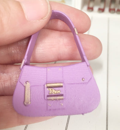 1:12 Scale | Miniature Farmhouse Hermes Birkin Bag Purple