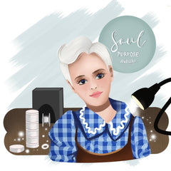 Illustration of Suzanne Pattinson, Founder of Soul Purpose Jewellery created using ProCreate by Jennah Kideer 