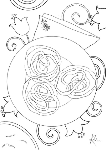 Jalebi Colouring page