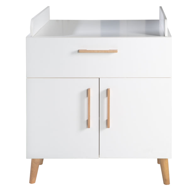 roba Commode table à langer Hamburg 2 tiroirs bois blanc