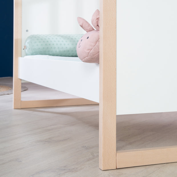 Puppenhochstuhl 'Peppa Pig' für Babypuppen - Stuhl aus weiß lackiertem –  roba