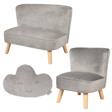 Sillón infantil 'Lil Sofa', cómodo sillón con robustas patas de madera –  roba