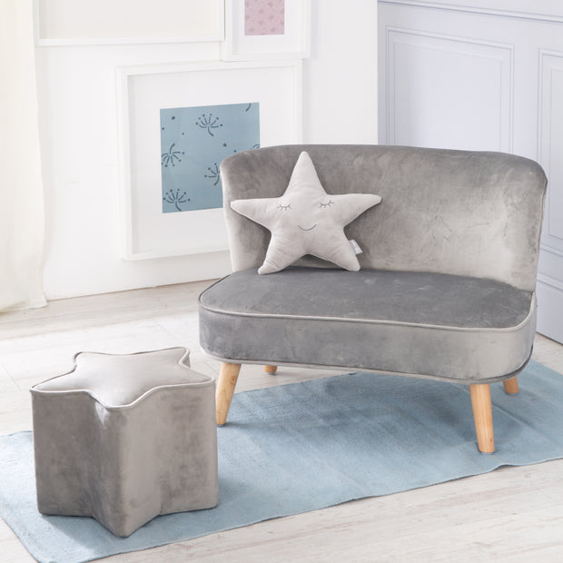 Canapé enfant Zwart soft sofa avec repose-pieds - Fauteuil Kinder - chaise  haute