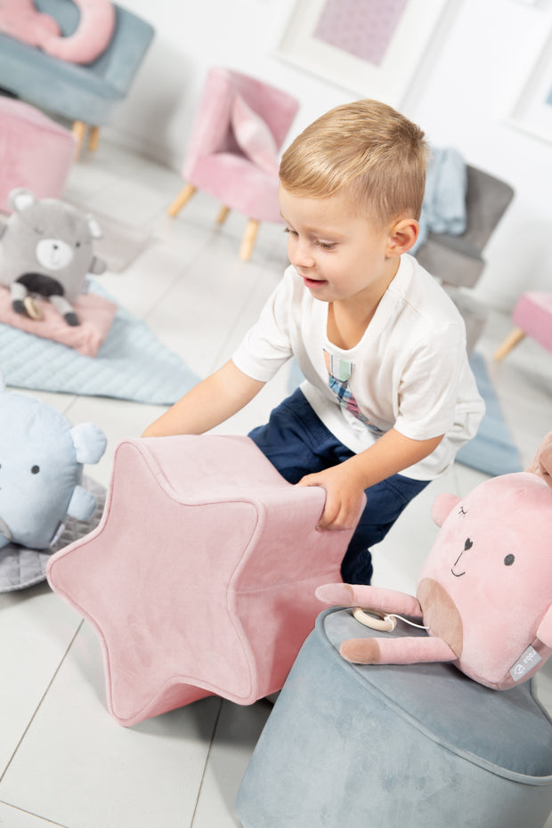 Kindersessel 'Lil Sofa' mit Armlehnen, bequemer Minisessel mit rosa Sa –  roba