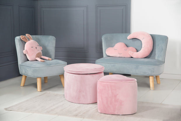 Kinderhocker in Sternform 'Lil Sofa', bequemer Hocker mit Samtstoff in –  roba