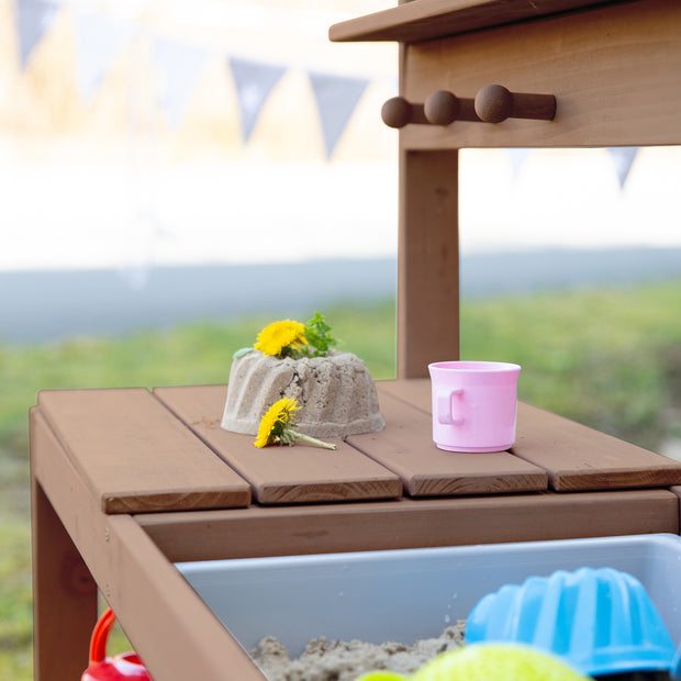 Outdoor+ Spieltisch 'Tiny', wetterfester Massivholz, Sand- & Matschtis –  roba