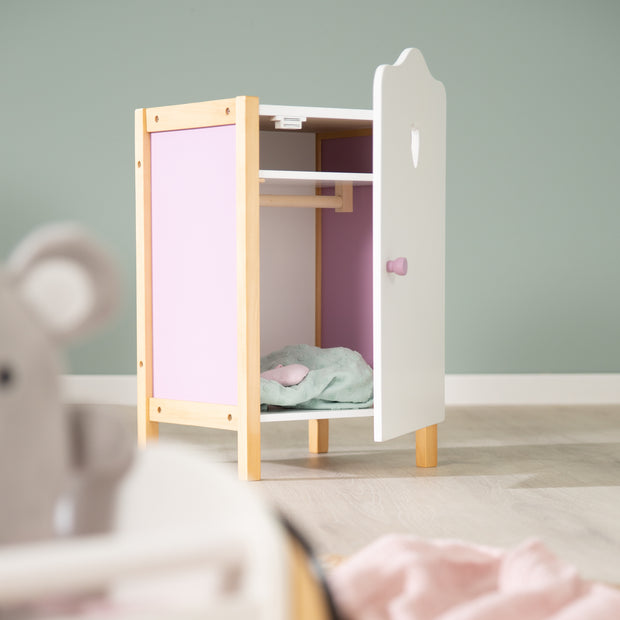 ROBA Lit Superposé pour Poupée Jumelle en Bois Happy Fee + Équipement  Textile - Naturel/ Rose - N/A - Kiabi - 59.90€