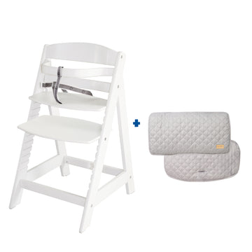 Chaise haute, pliable peu encombrante, pour bébé et enfant, bois bicol –  roba