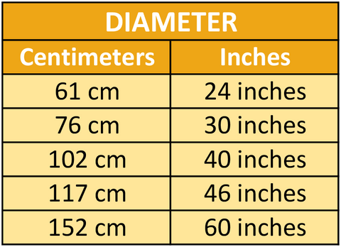 Round mat Size