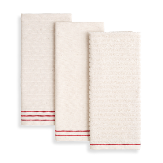 at Home Rockridge 12 x 0.3 x 12 Stripe Sage Kitchen Towel Set (4 ct)