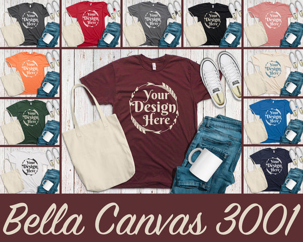 Download Huge Bundle Shirt Mockup - Bella Canvas Next Level Gildan ...