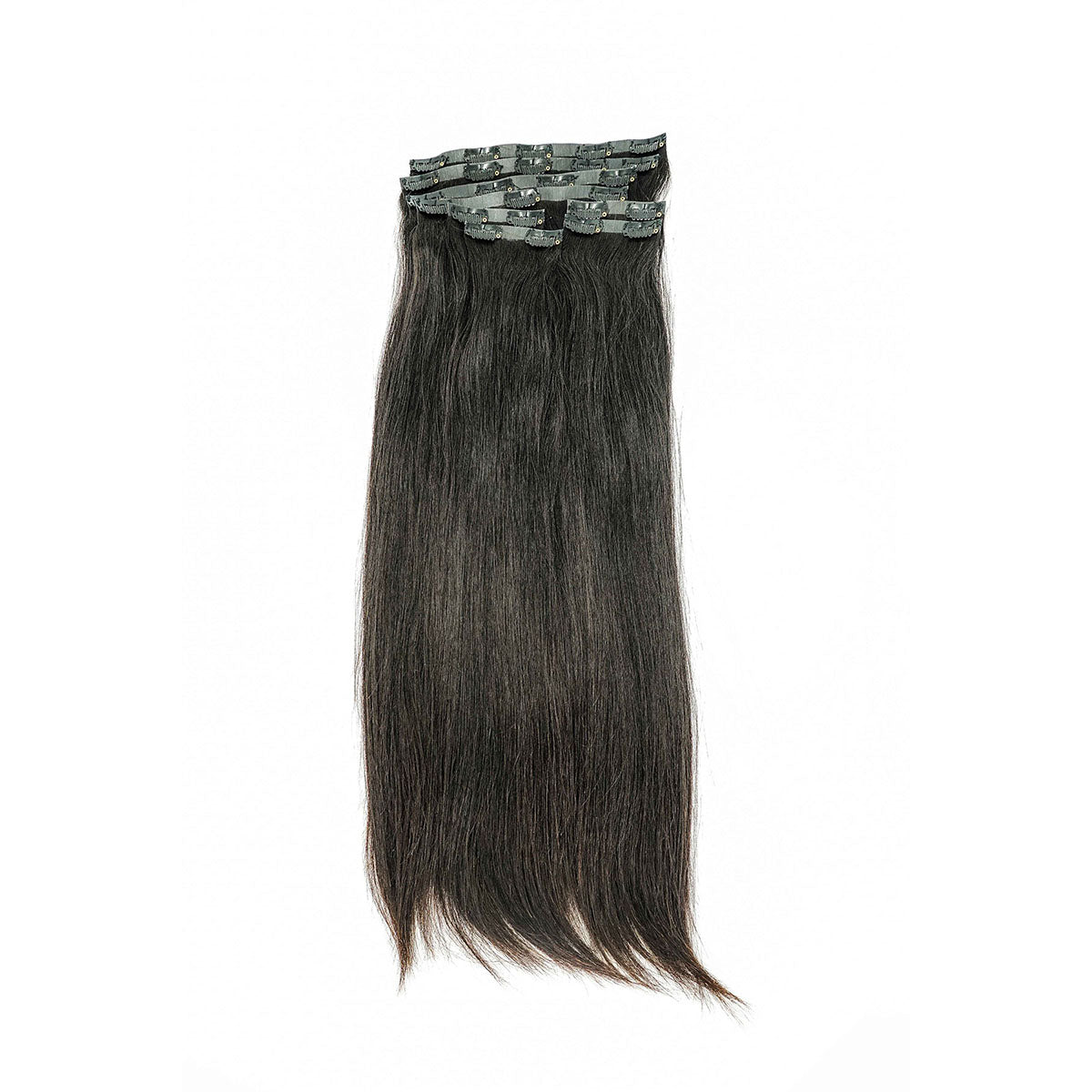 Natural Black Brown 1b 2 Clip In Hair Extension