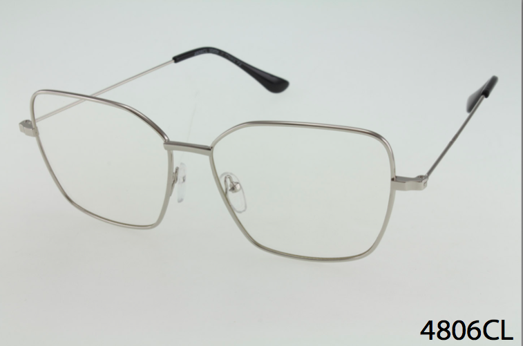 Square Metal Frame Clear Lens Glasses Tias Place