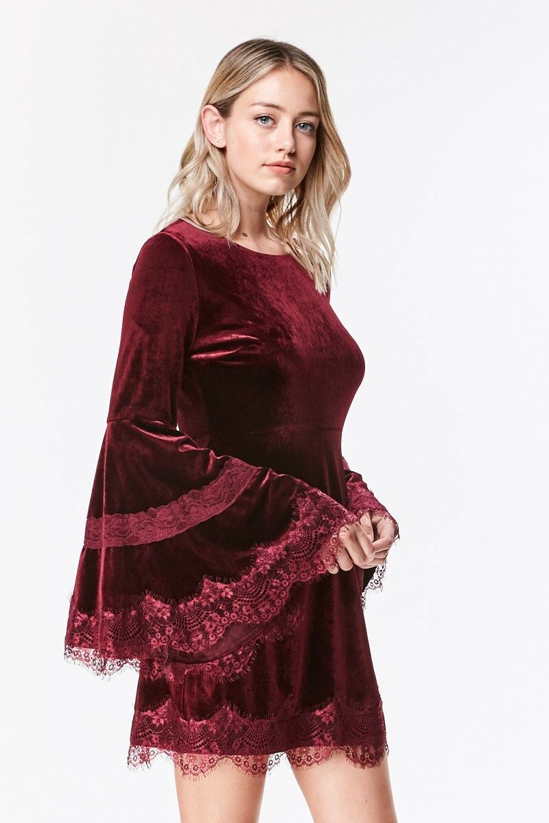 velvet bell sleeve