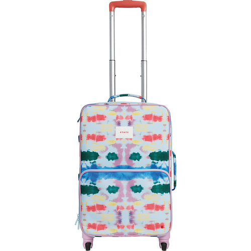 State Logan Suitcase, Pink/Silver Metallic