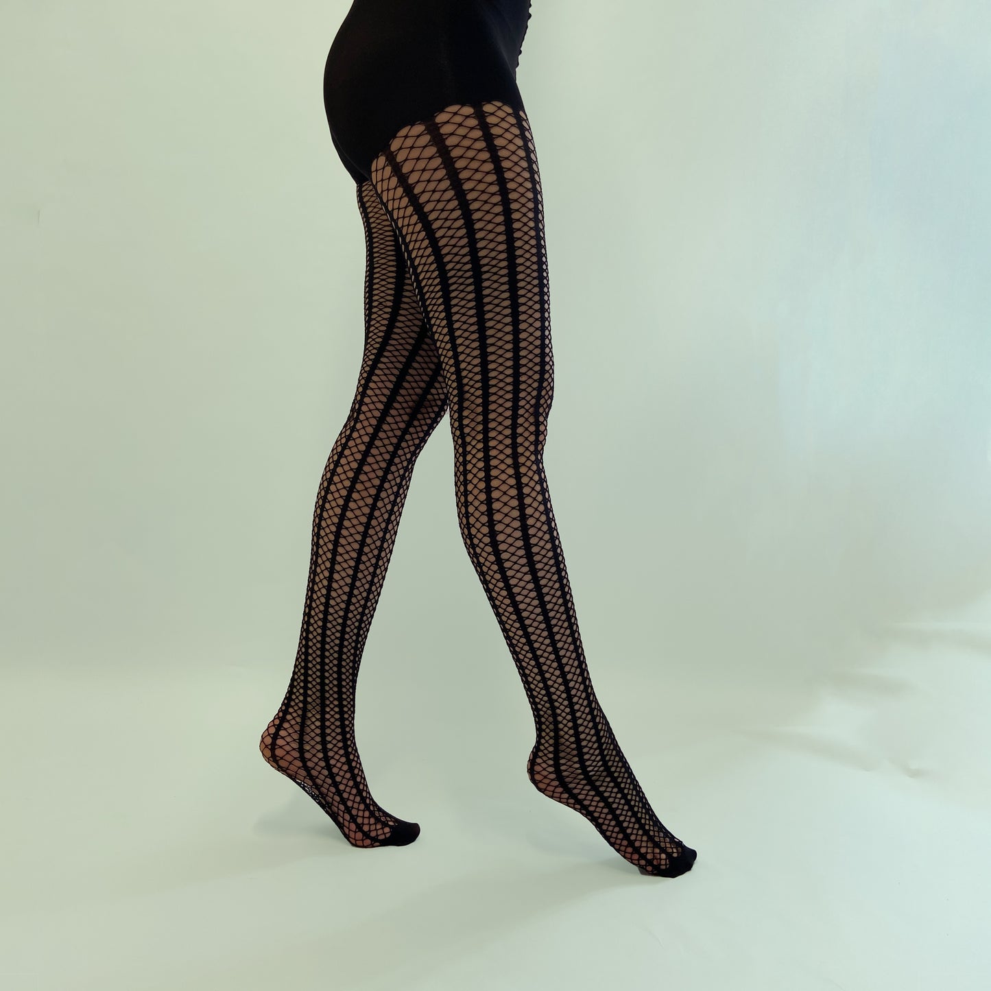 Women's Seamless Diamond Lace Pattern Tights