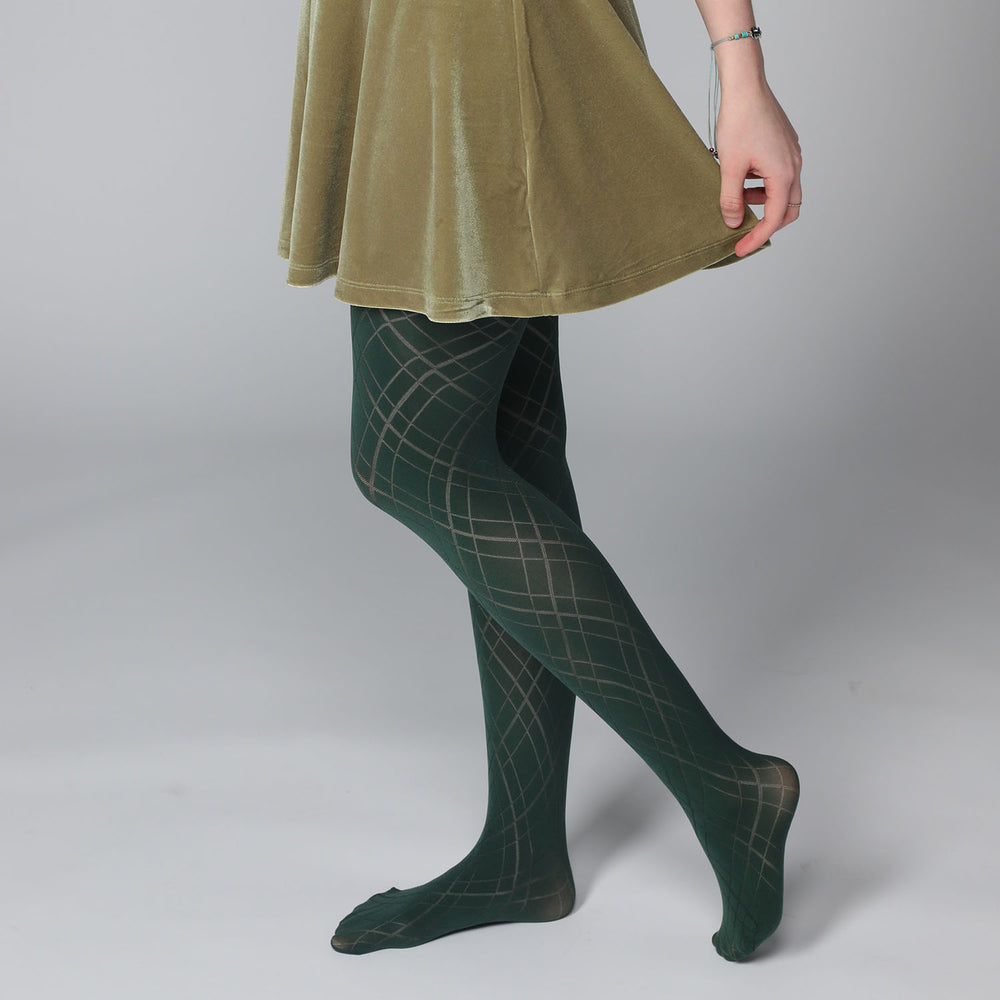 Opaque green tights. The coolest