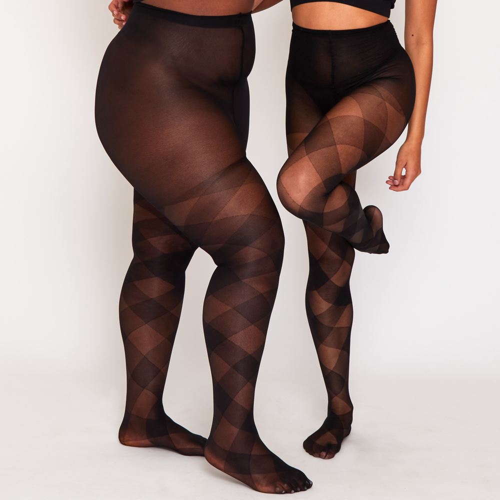 Tights - Tribal Feather Sheer