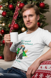All I want for Christmas -is food- cica karácsonyi férfi póló