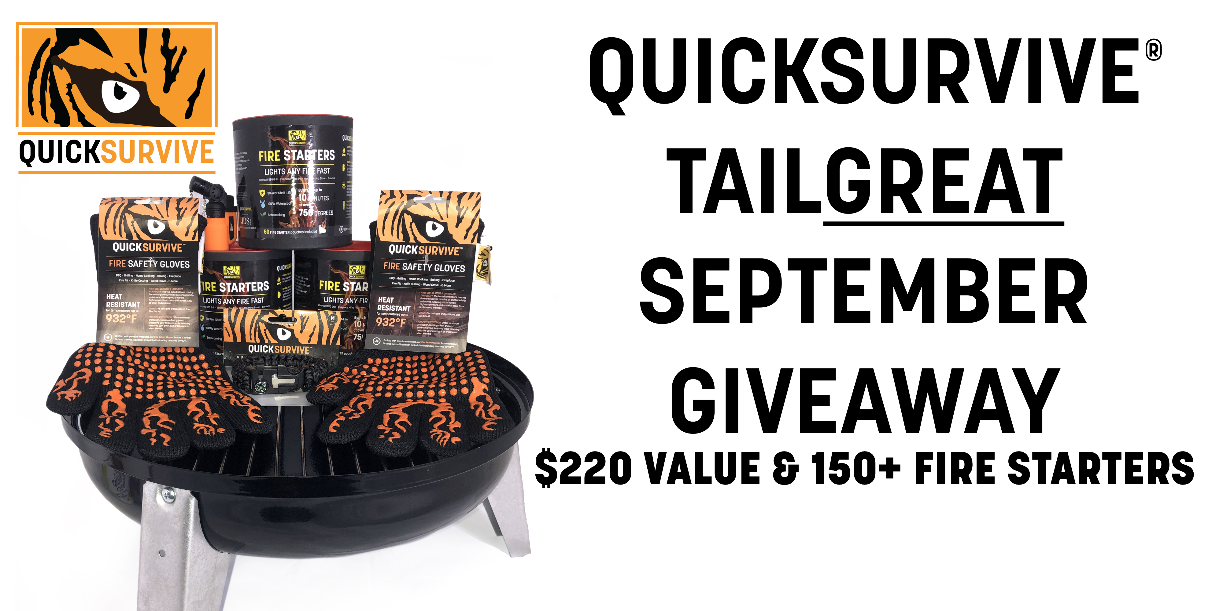 online contests, sweepstakes and giveaways - QuickSurvive® TailGREAT September Giveaway