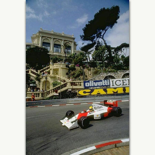 Hy1342 Art Poster Ayrton Senna F1 Formula Grand Mclaren Super Racing Car Print