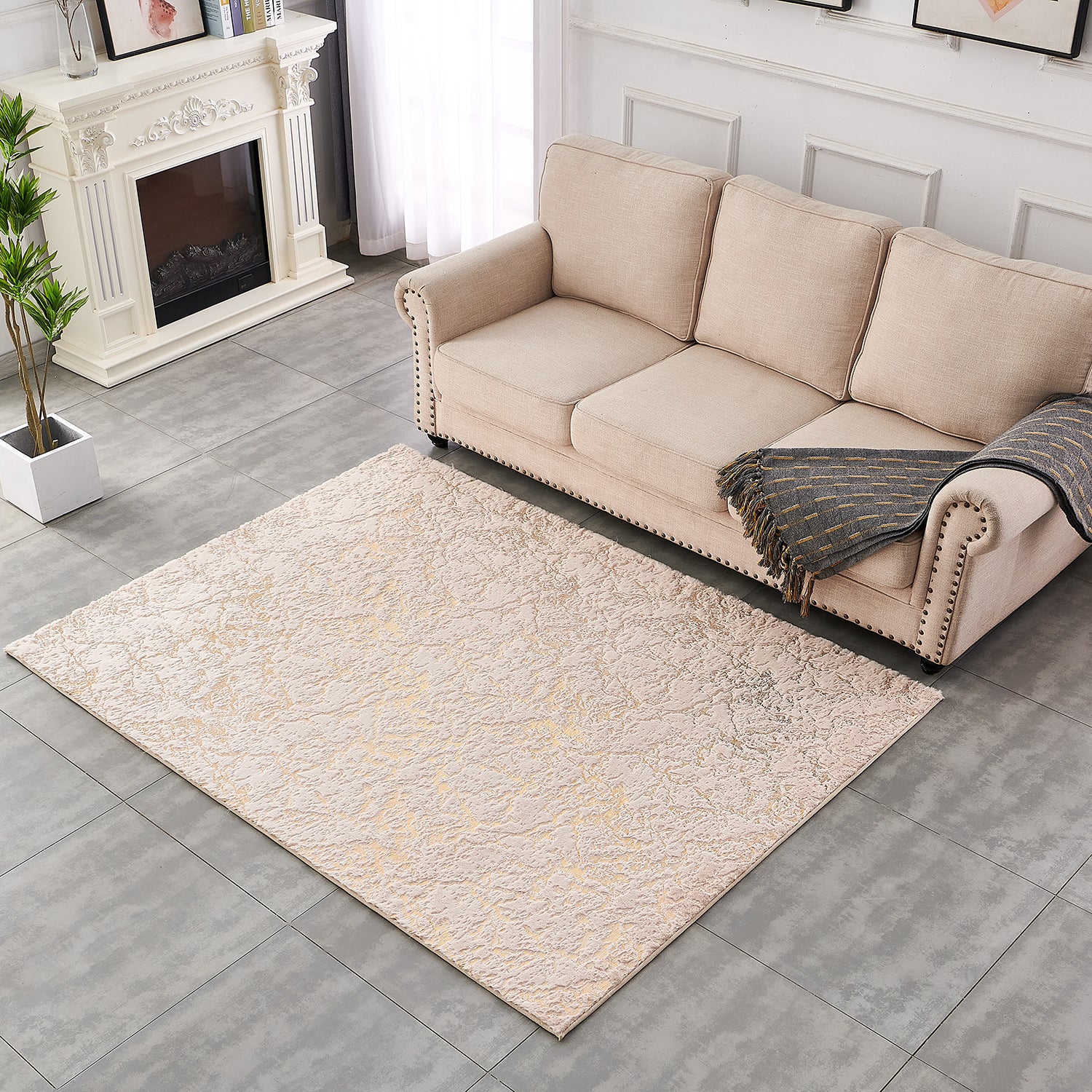 Faux-Chinchilla Area Rug - Small Sizes