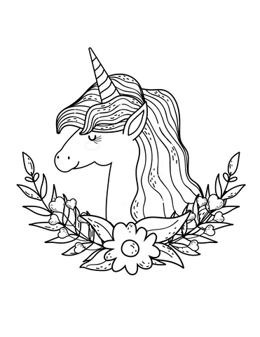 Dessin licorne emoji étoiles à imprimer gratuitement