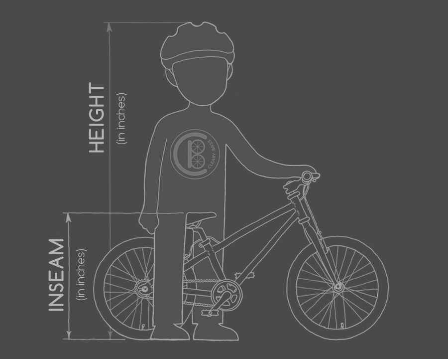 child bike size by height