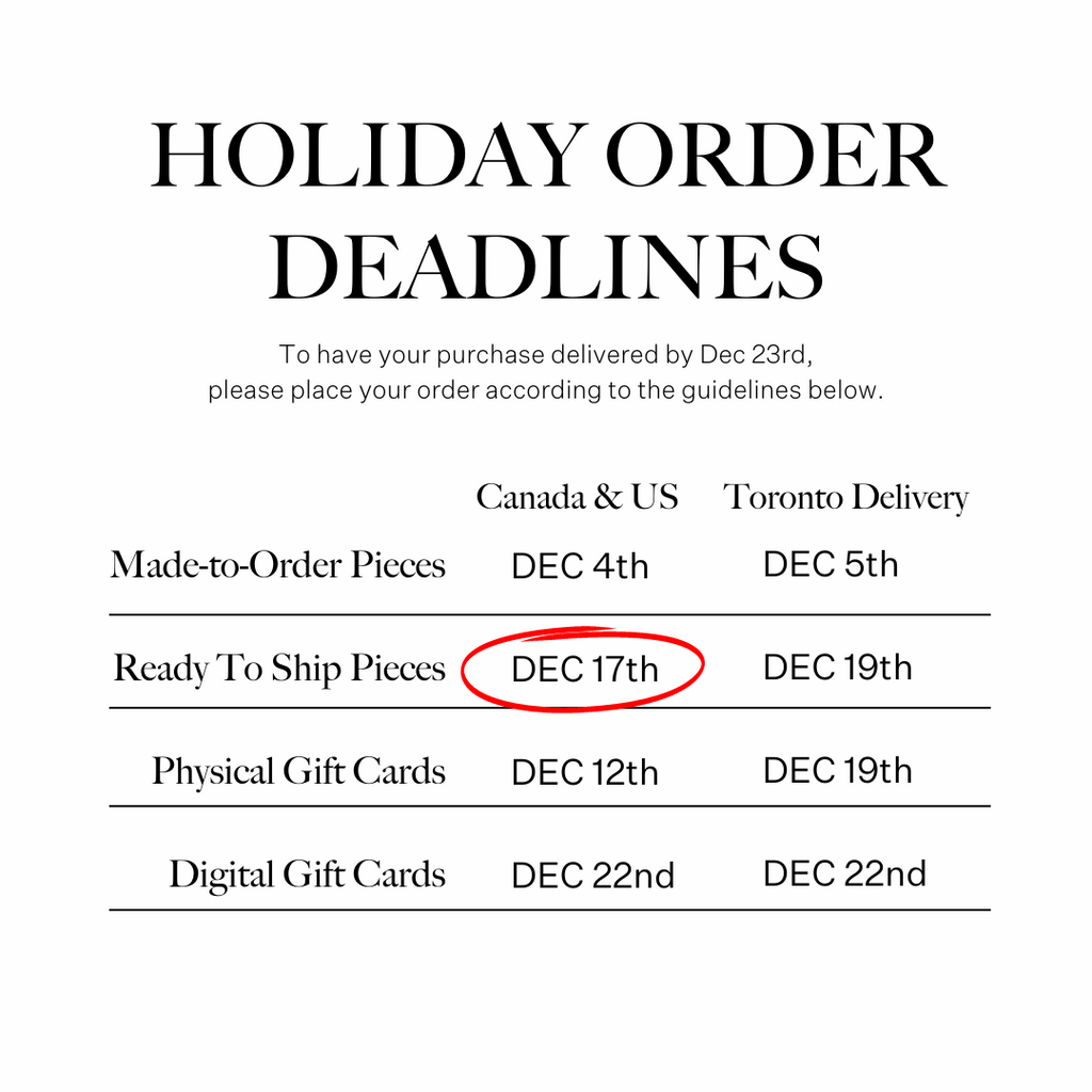 holiday order deadlines