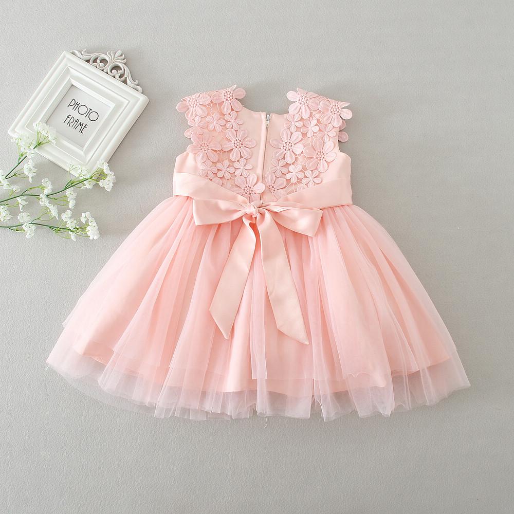 Robe Ceremonie Petite Fille Rose Poudre Princesse Parfaite