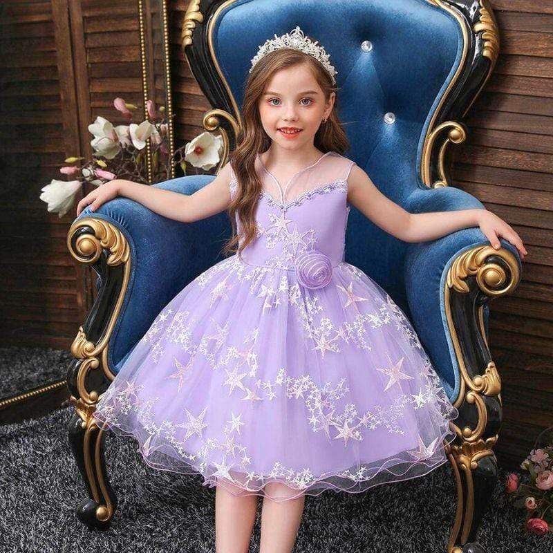 Soldes Robe Princesse Violette Fille En Stock