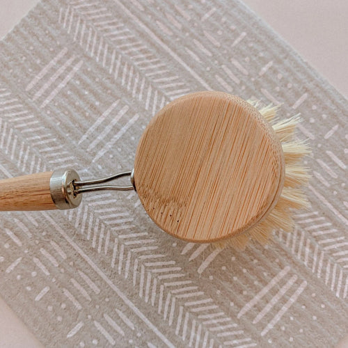 Pot Scrubber Brush - Made With 100% Natural Wood & Agave Bristle Fiber –  Claryti