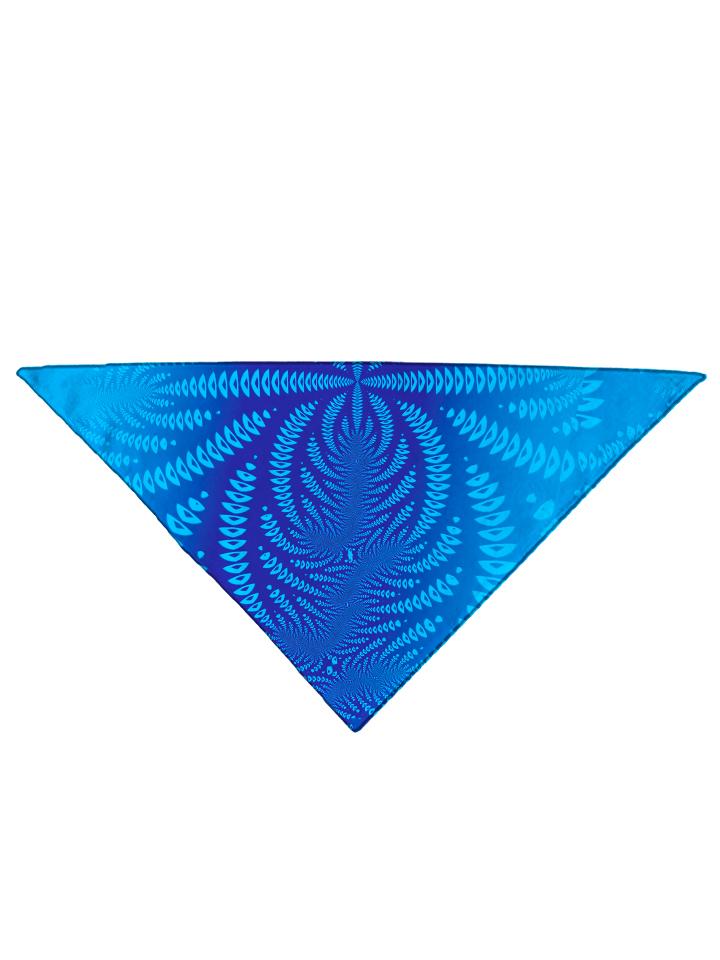 Tropical Trip Blue Sound Wave Mandala Printed Bandana