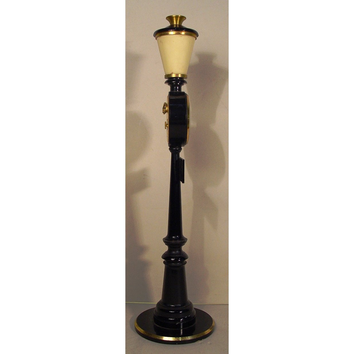 A 1960's Jaeger Le Coultre Gilt Brass Lamp Post Clock, 8-day movement ...