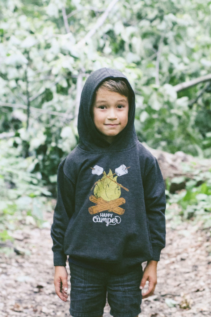 Happy Camper Triblend Black Toddler Hoodie – Orchard Street Apparel