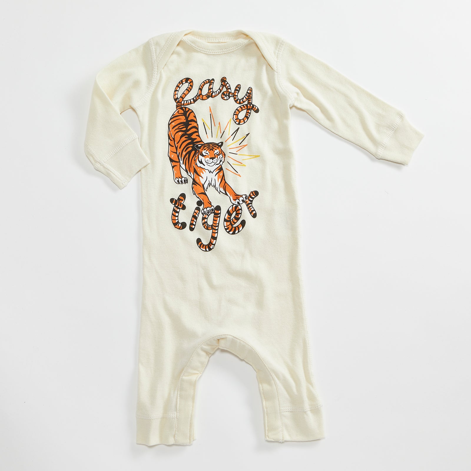 Kapper Pebish Kolibrie Easy Tiger Vintage Unisex Infant Bodysuit. Long Sleeve Romper. Natural –  Orchard Street Apparel