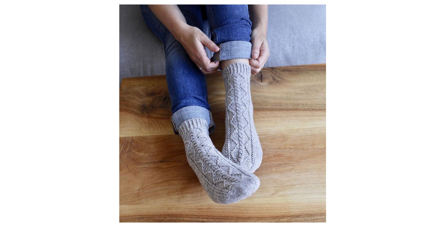 Vanilla Latte Socks - Perfect for Speckle Yarn