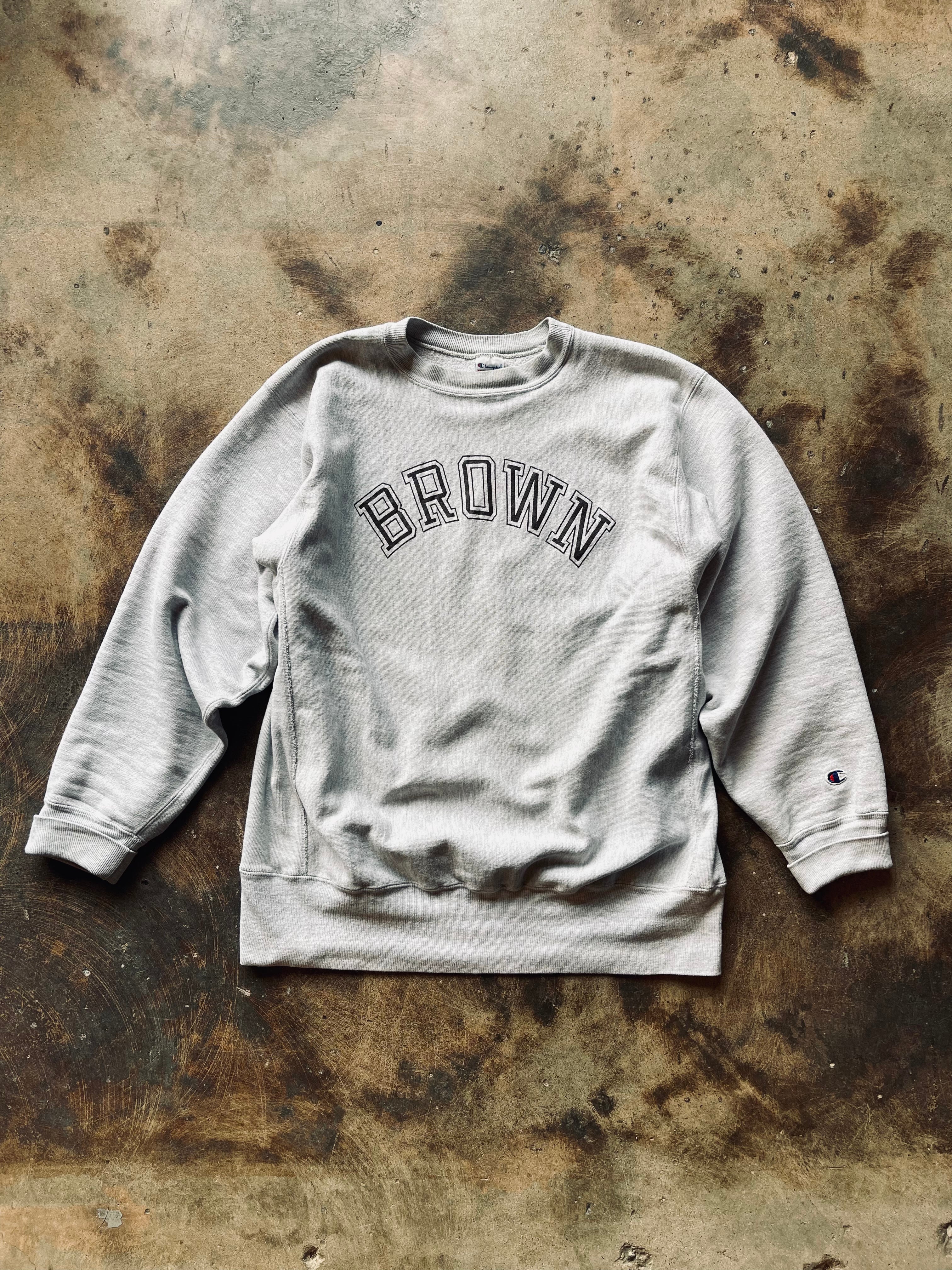 1990's Champion Reverse Weave “BROWN” Sweatshirt – Nylo Wool