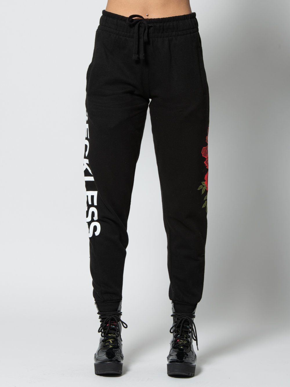 ladies black sweatpants