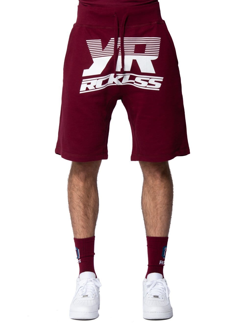 burgundy sweat shorts