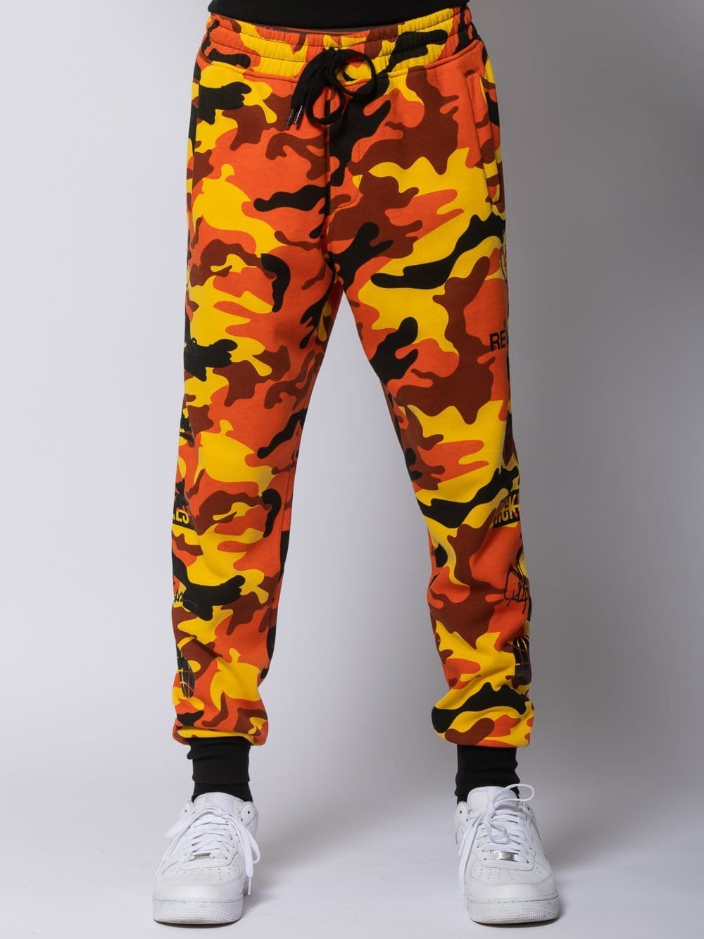 orange camo sweatpants